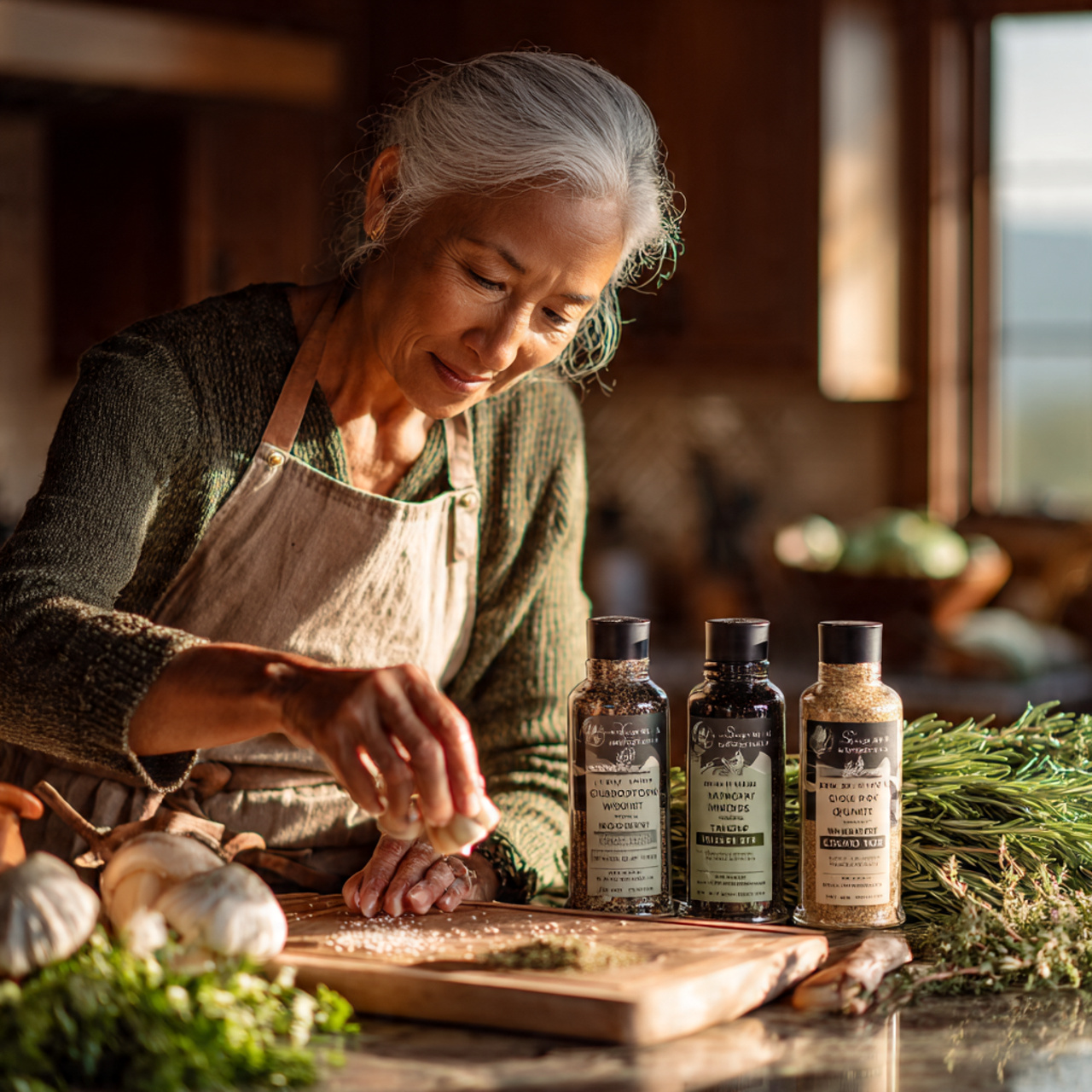 modern kitchen counter with mushroom shaped cerami