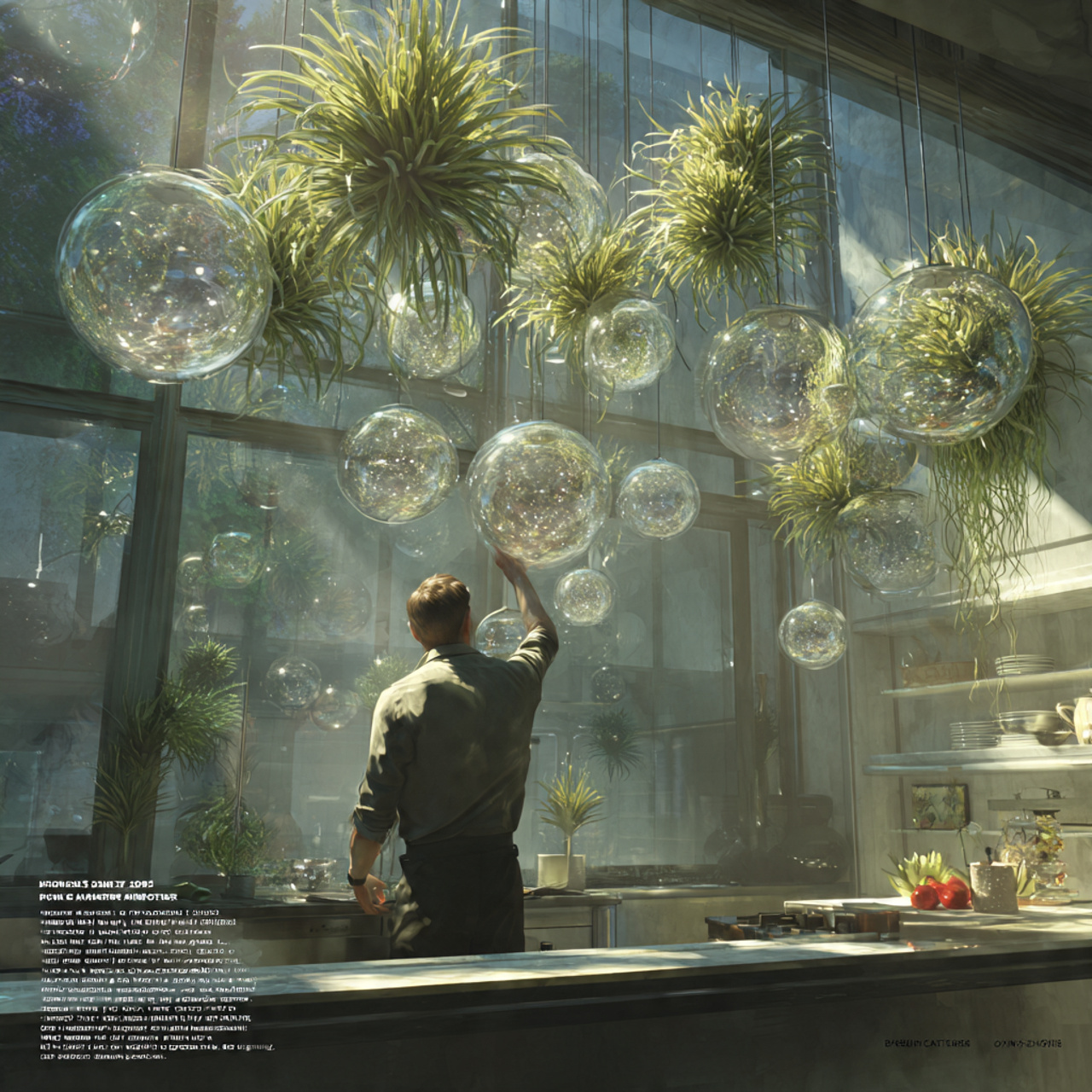 25 Transform Your Home with Stunning Kitchen Window Decor Ideas 24 modern kitchen window featuring air plant orbs sus