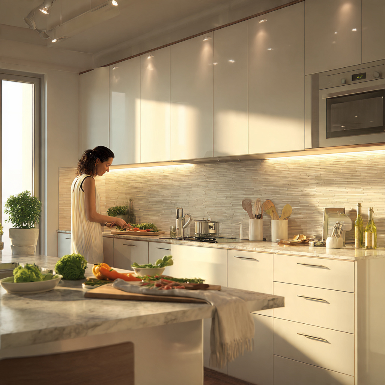 modern white kitchen featuring white kitchen decor 2