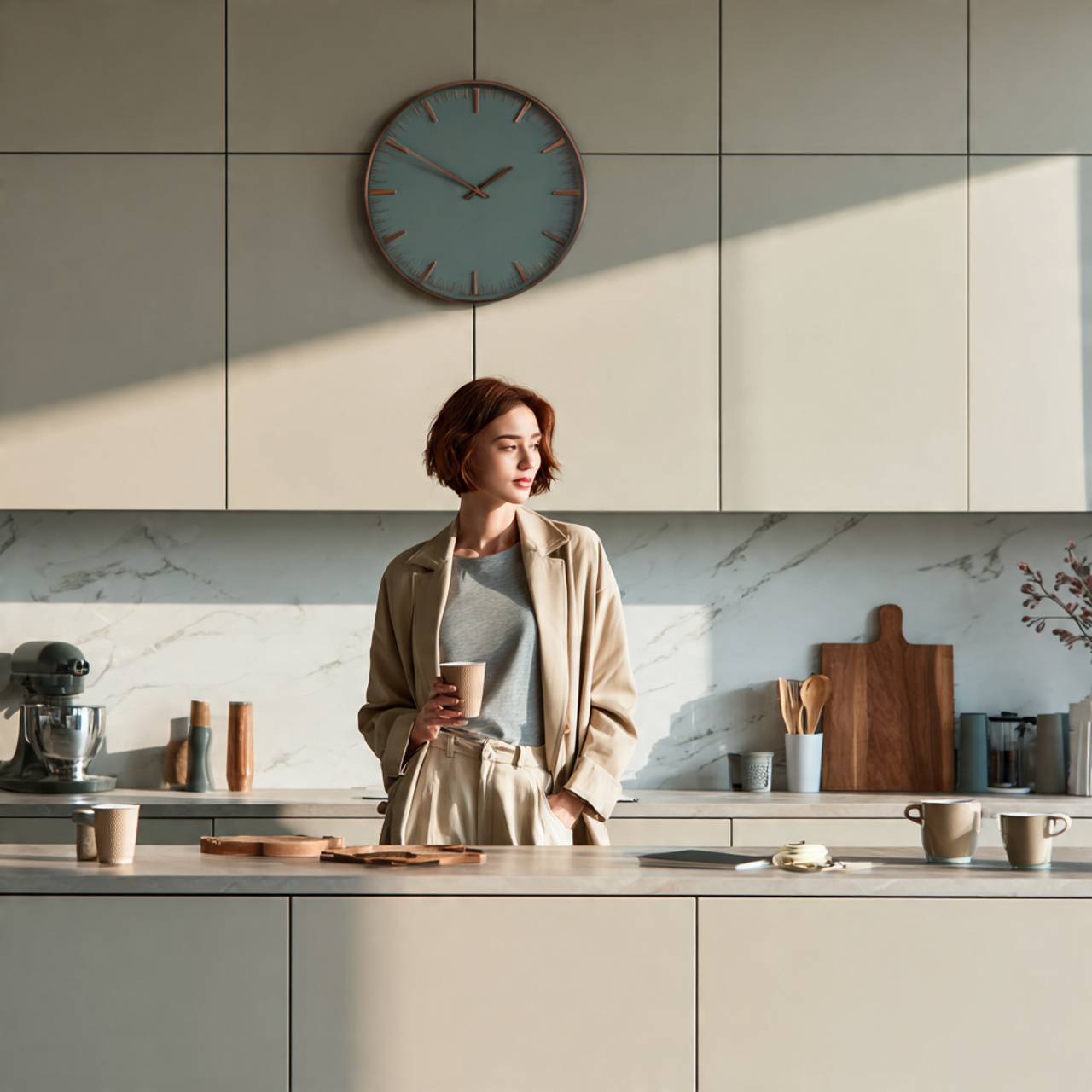 photorealistic interior scene of small kitchen dec 1