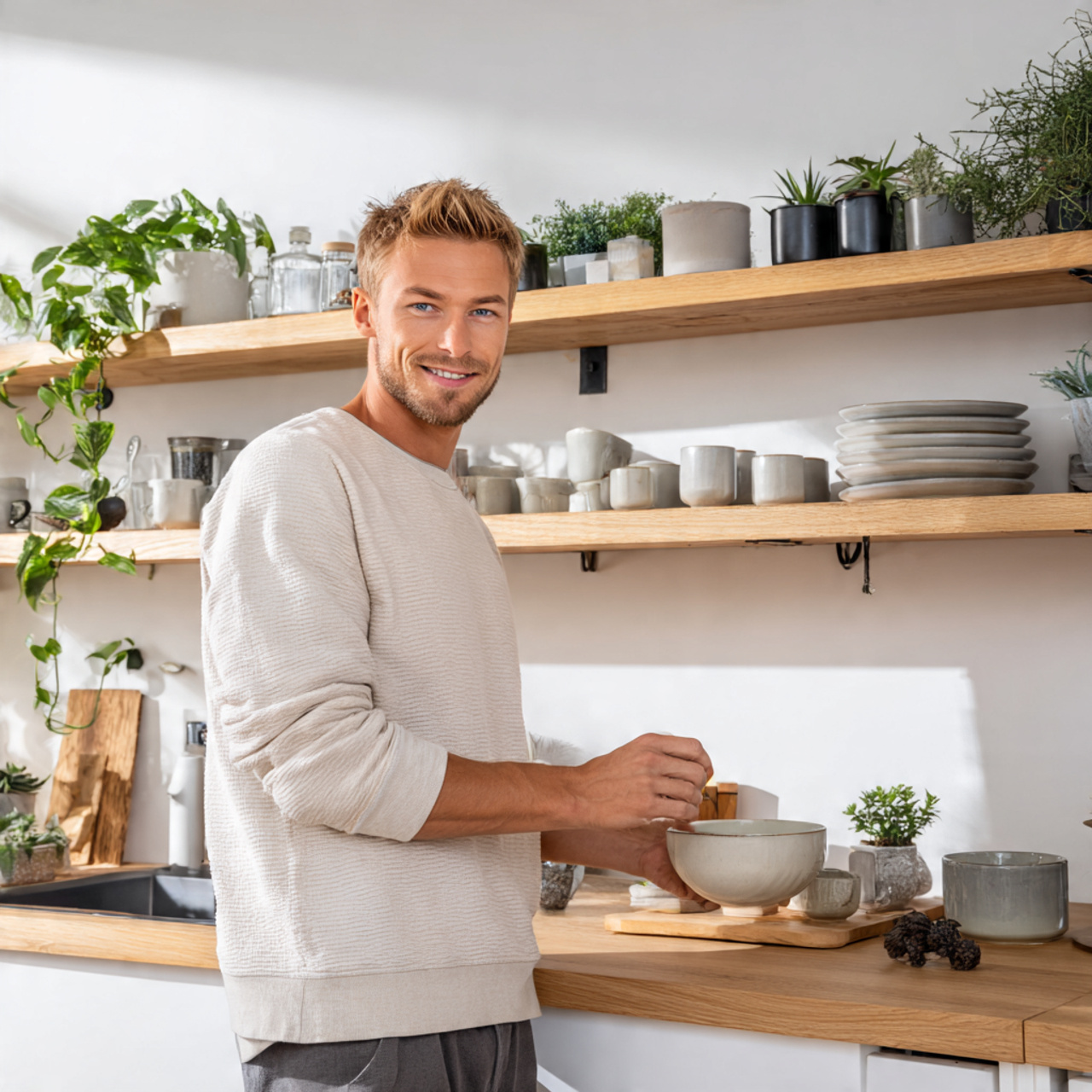 photorealistic shot of small kitchen decor ideas w