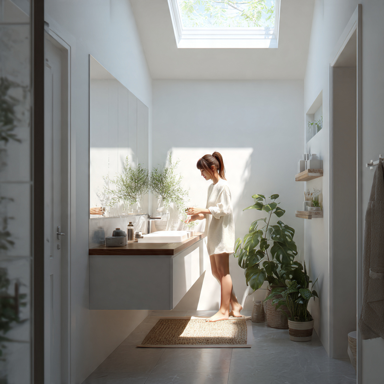 prompt ultra realistic small bathroom decor ideas 12