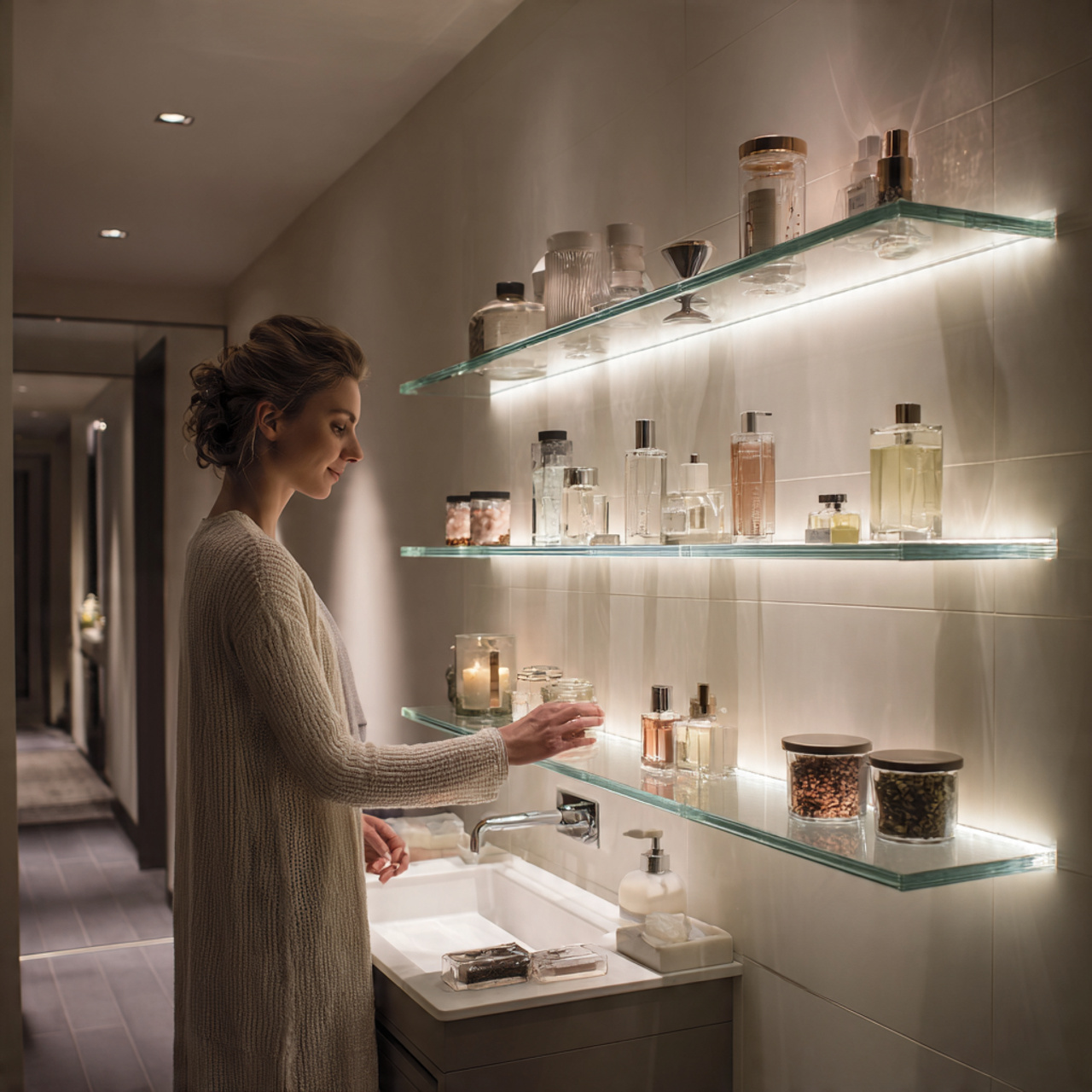 prompt ultra realistic small bathroom decor ideas 13