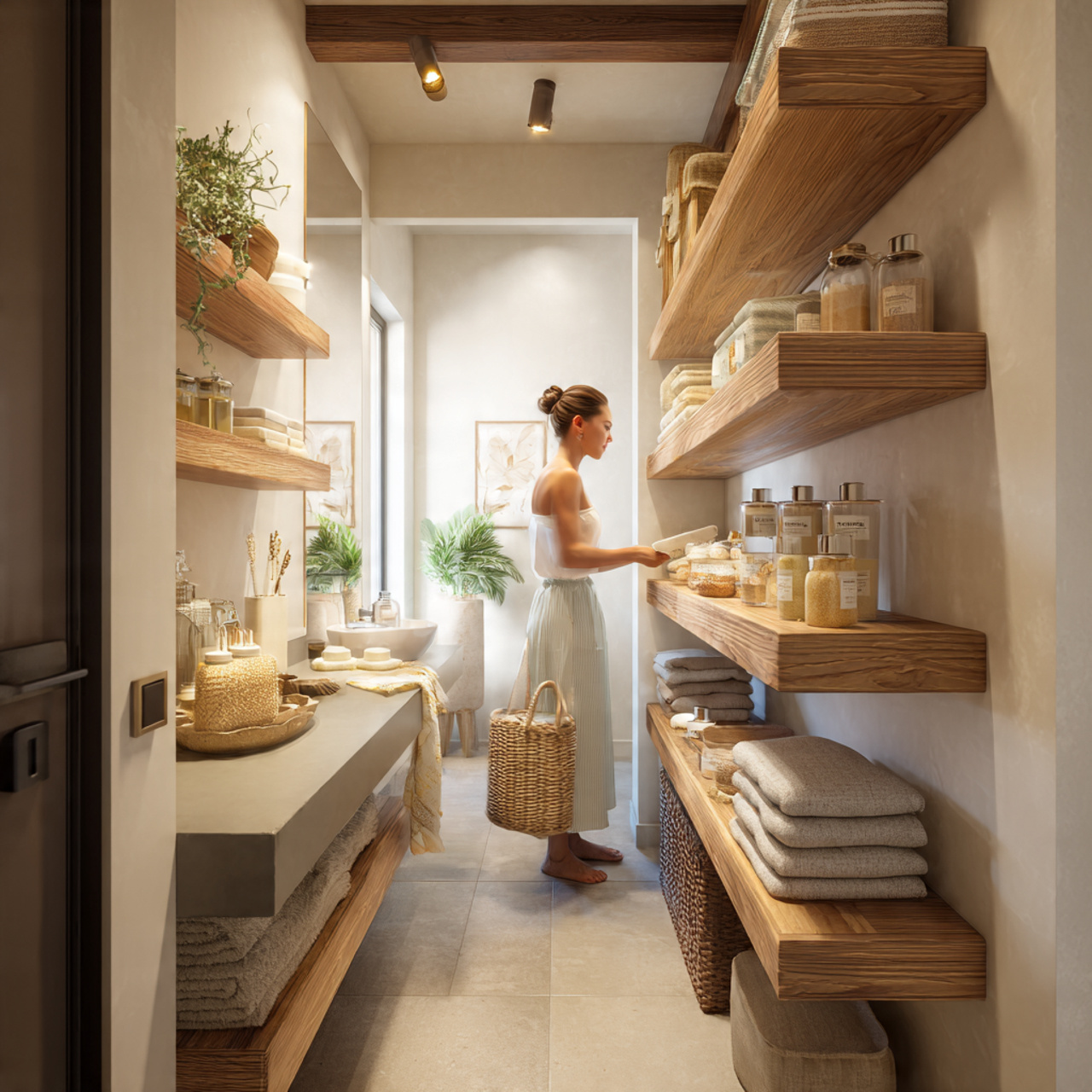 prompt ultra realistic small bathroom decor ideas 3