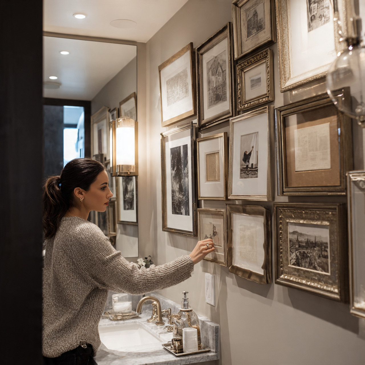 prompt ultra realistic small bathroom decor ideas 4