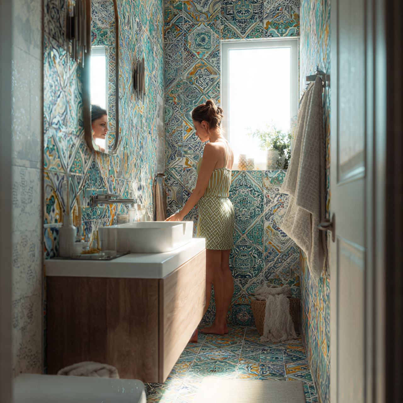 prompt ultra realistic small bathroom decor ideas 6