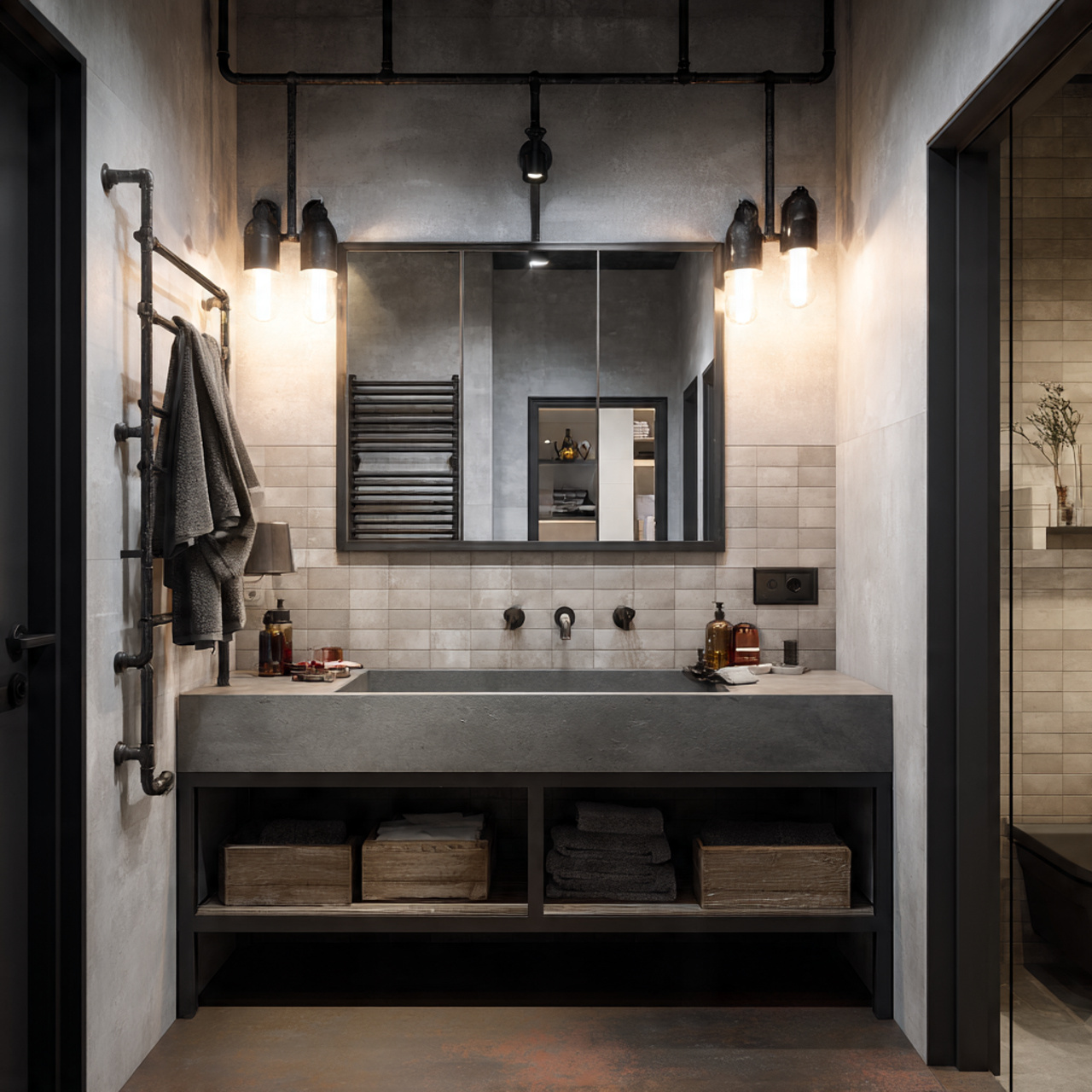 prompt ultra realistic small bathroom decor ideas 7