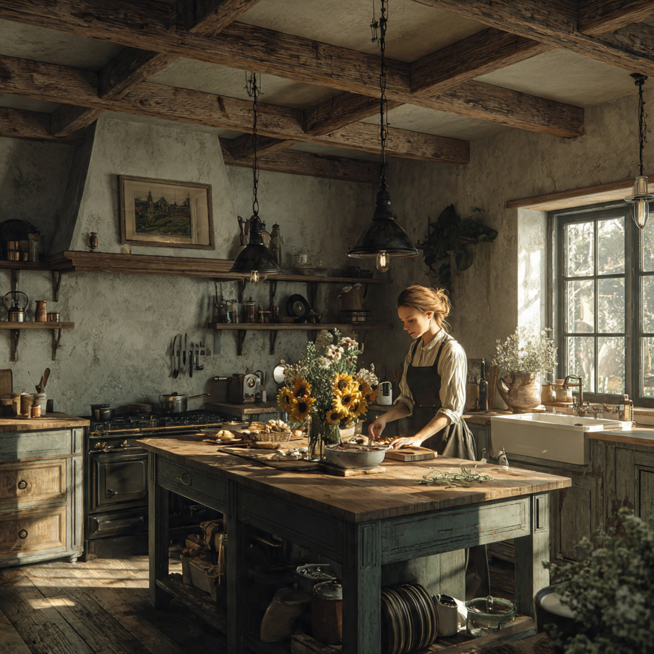 realistic farmhouse kitchen decor ideas with recla