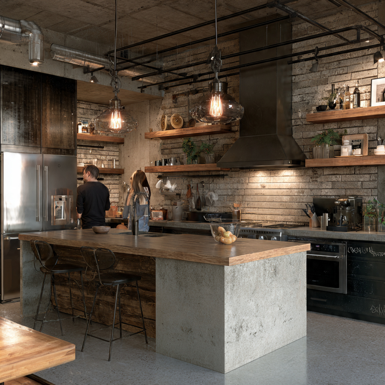 realistic industrial chic kitchen decor inspiratio
