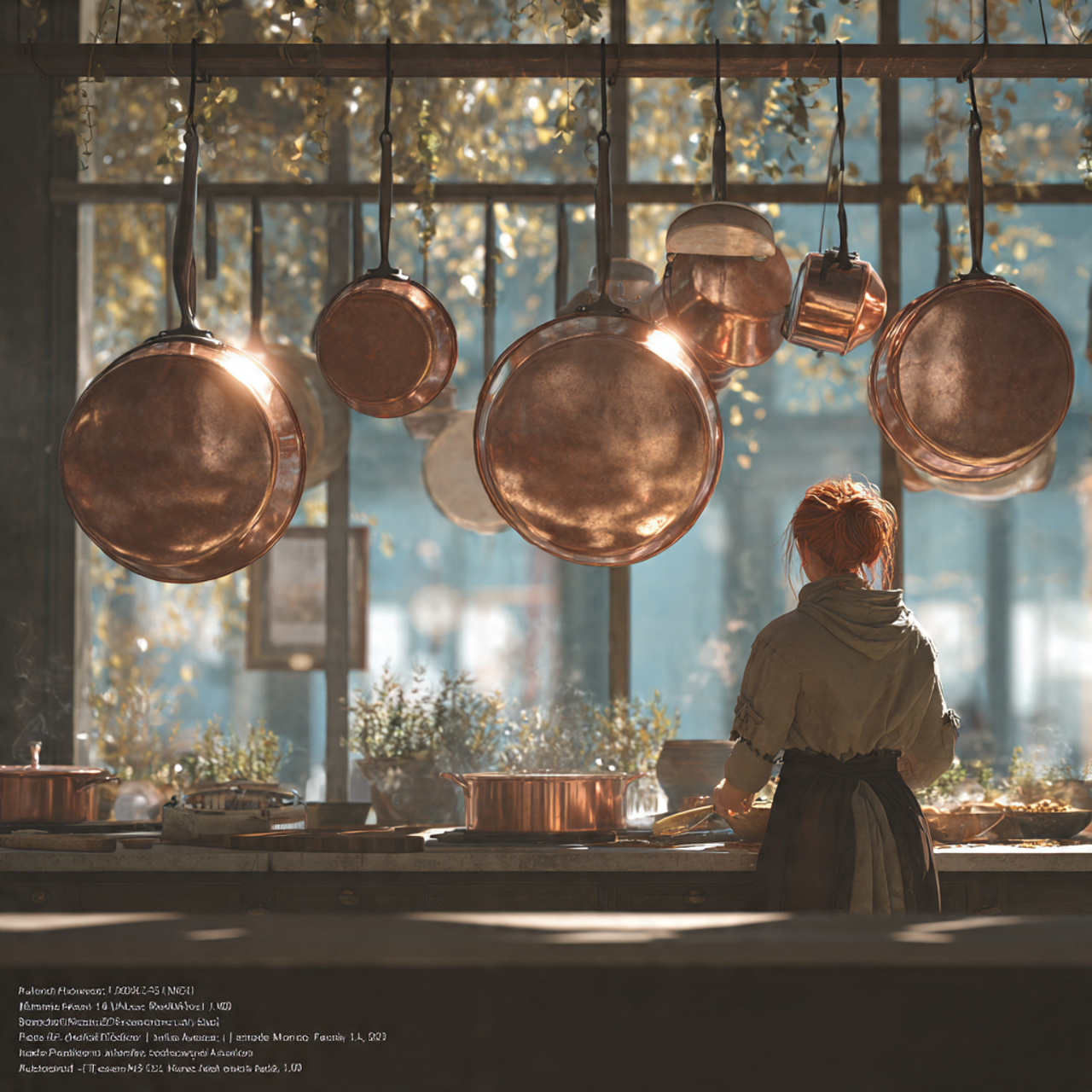 25 Transform Your Home with Stunning Kitchen Window Decor Ideas 8 realistic kitchen scene with suspended copper pots