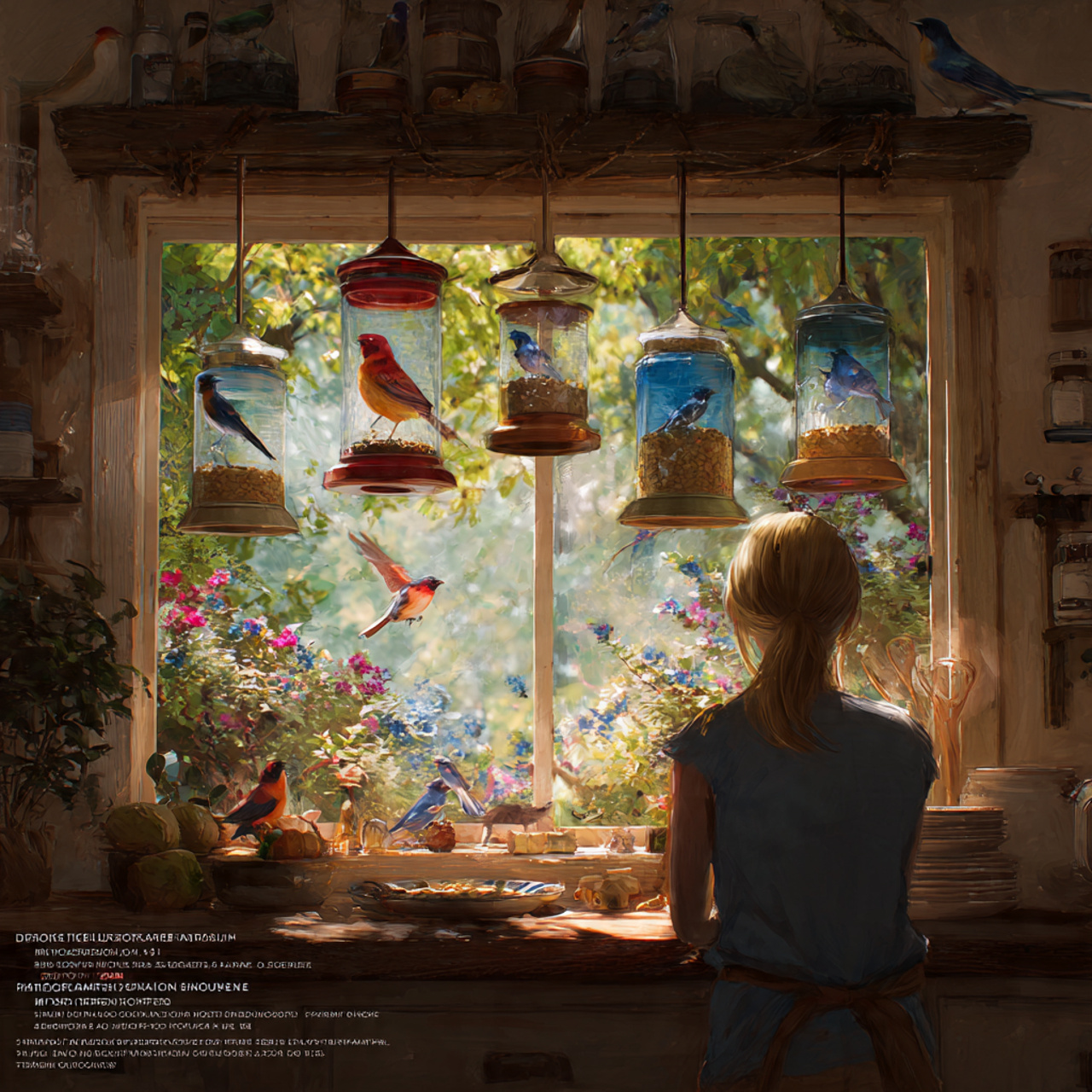 25 Transform Your Home with Stunning Kitchen Window Decor Ideas 23 realistic kitchen window with mounted bird feeders