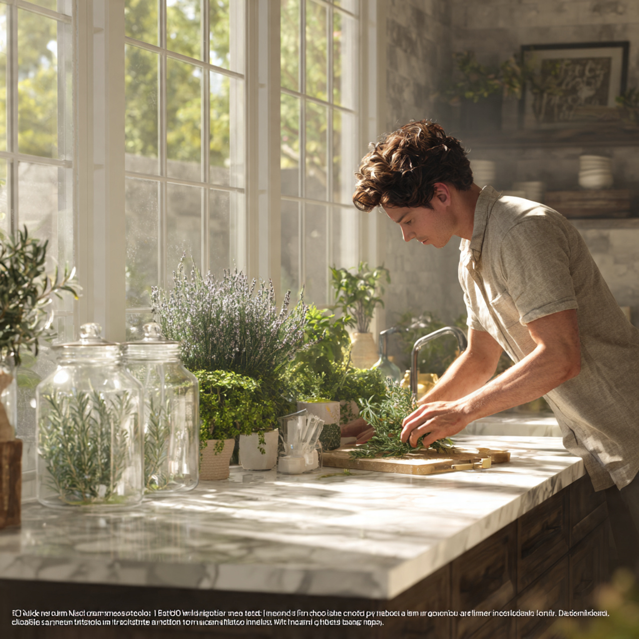 realistic modern kitchen showcasing kitchen counte