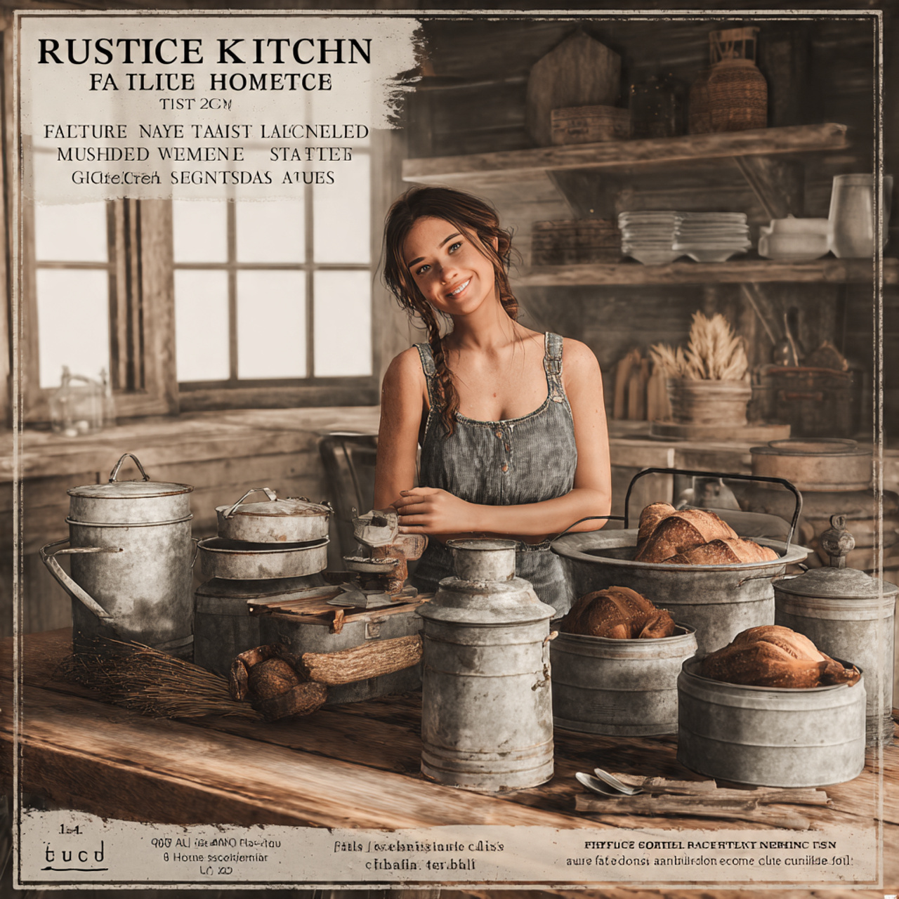 rustic farmhouse kitchen featuring galvanized stee
