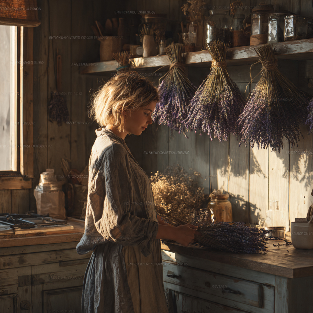 25 Top of Kitchen Cabinet Decor Ideas That Instantly Elevate Your Space 21 rustic kitchen with dried lavender bundles tied wi