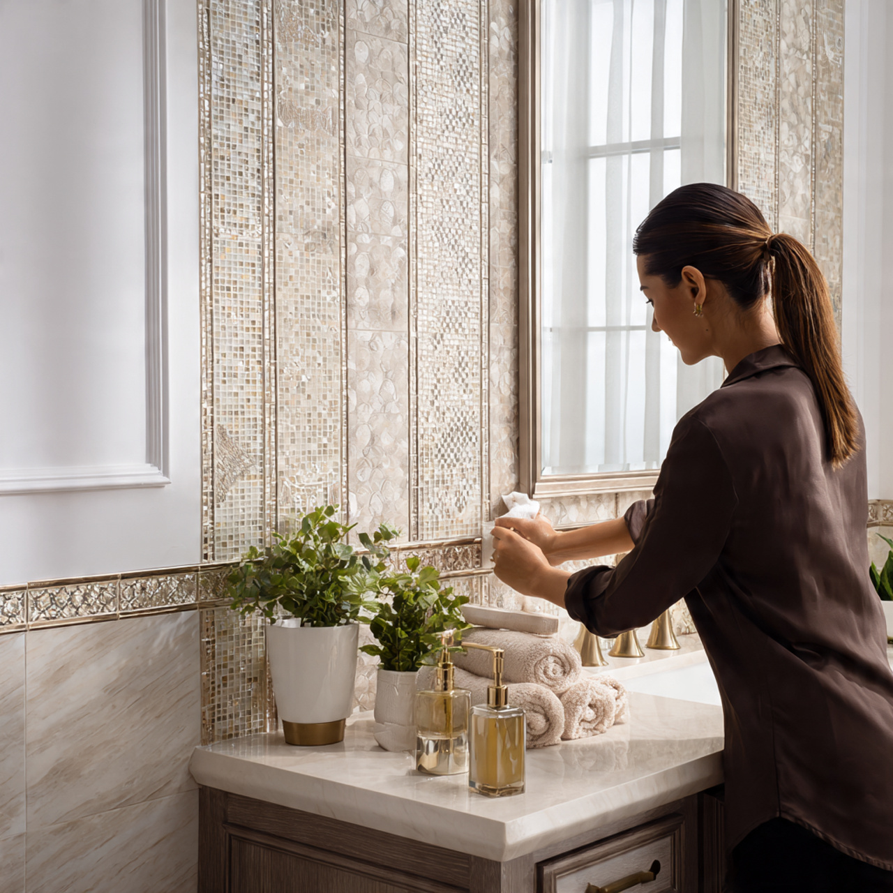 stylish bathroom showcasing bathroom wall decor id