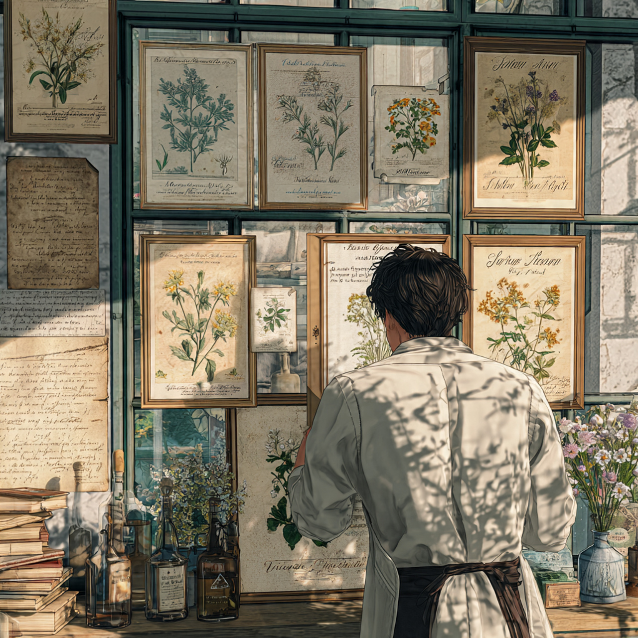 25 Transform Your Home with Stunning Kitchen Window Decor Ideas 22 sunlit kitchen window featuring framed botanical p