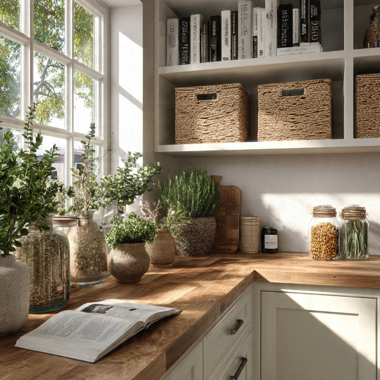 top of kitchen cabinet decor