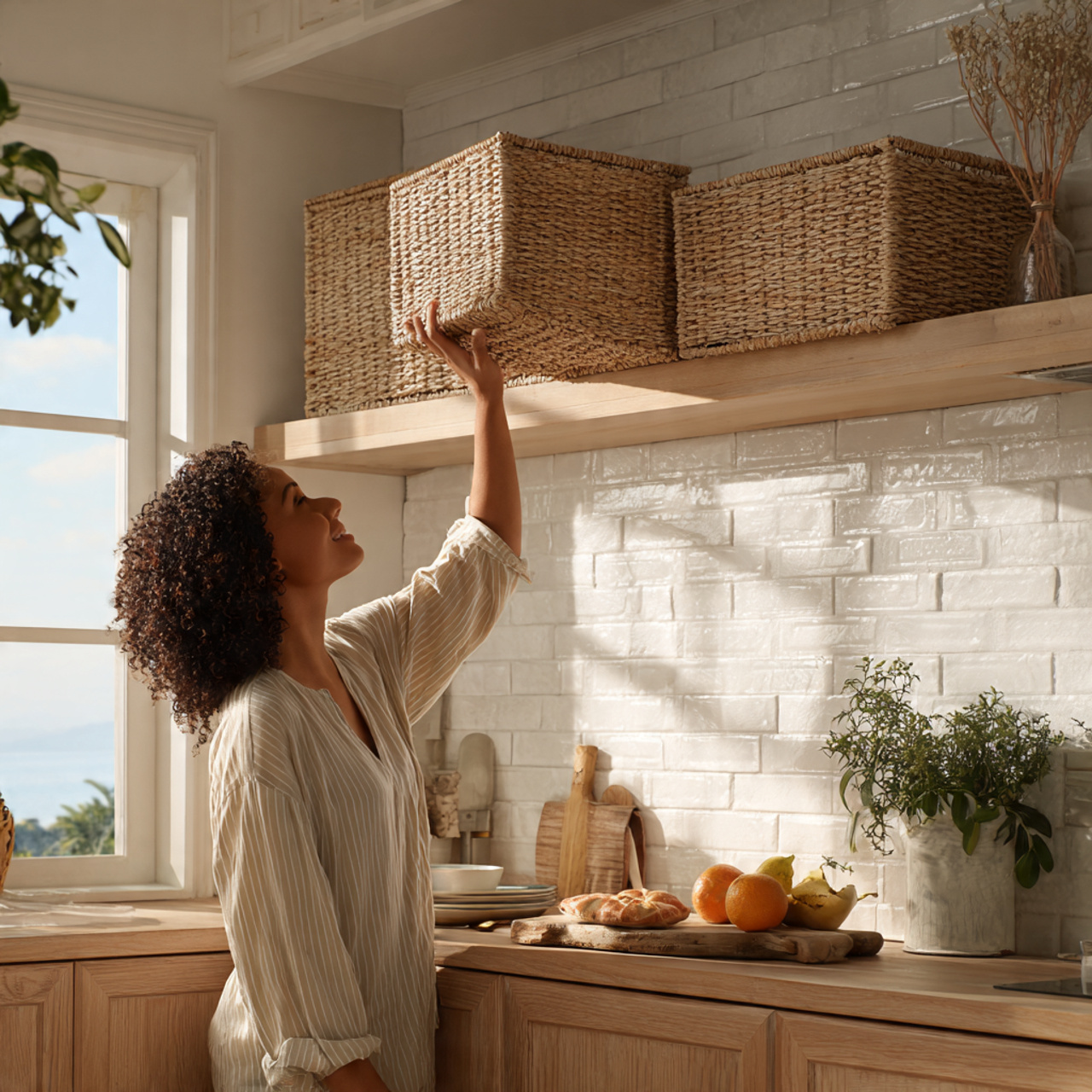 ultra realistic above kitchen cabinet decor ideas 1