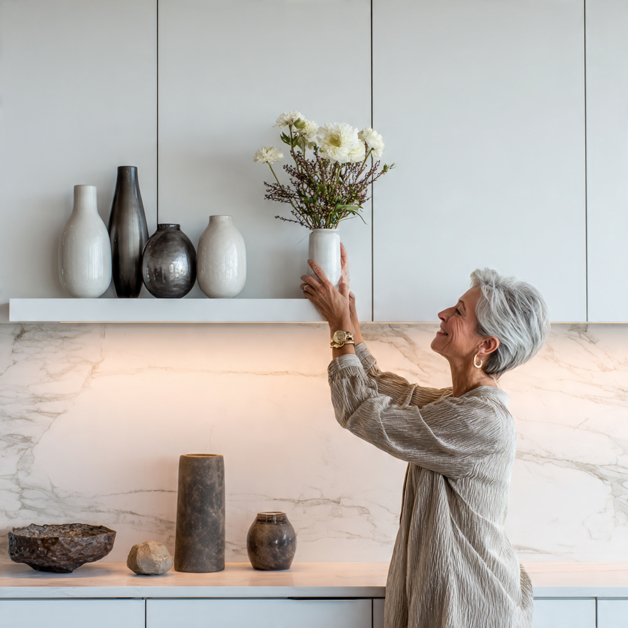 ultra realistic above kitchen cabinet decor ideas 18