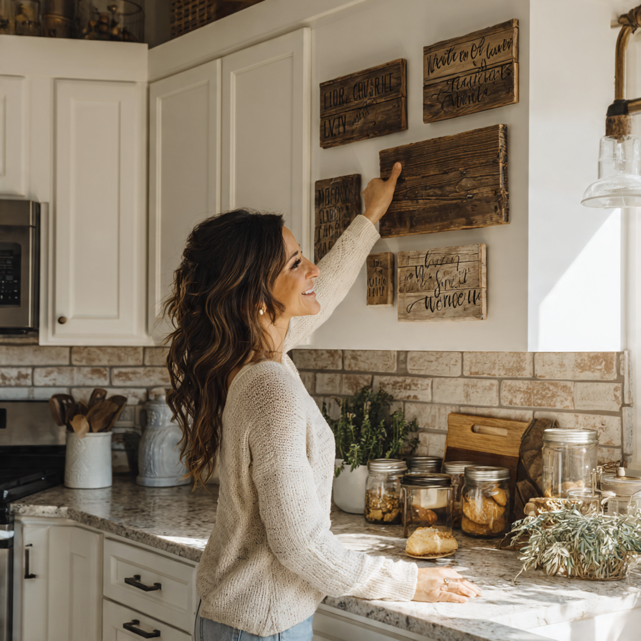 ultra realistic above kitchen cabinet decor ideas 4