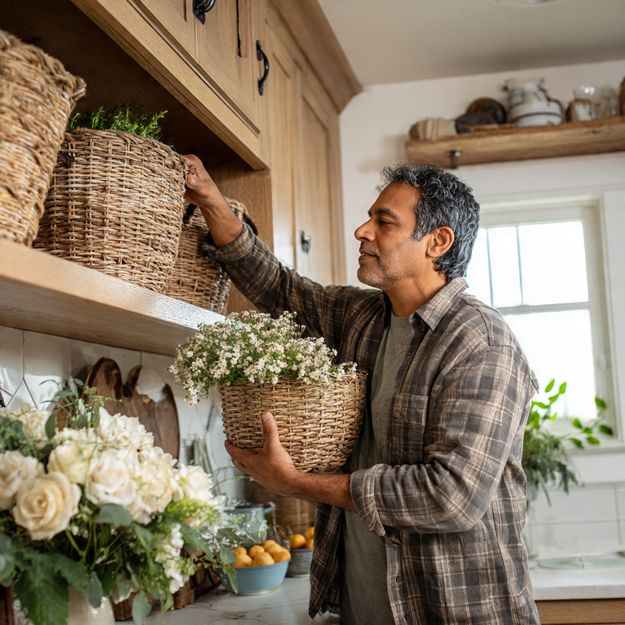 ultra realistic above kitchen cabinet decor ideas 8