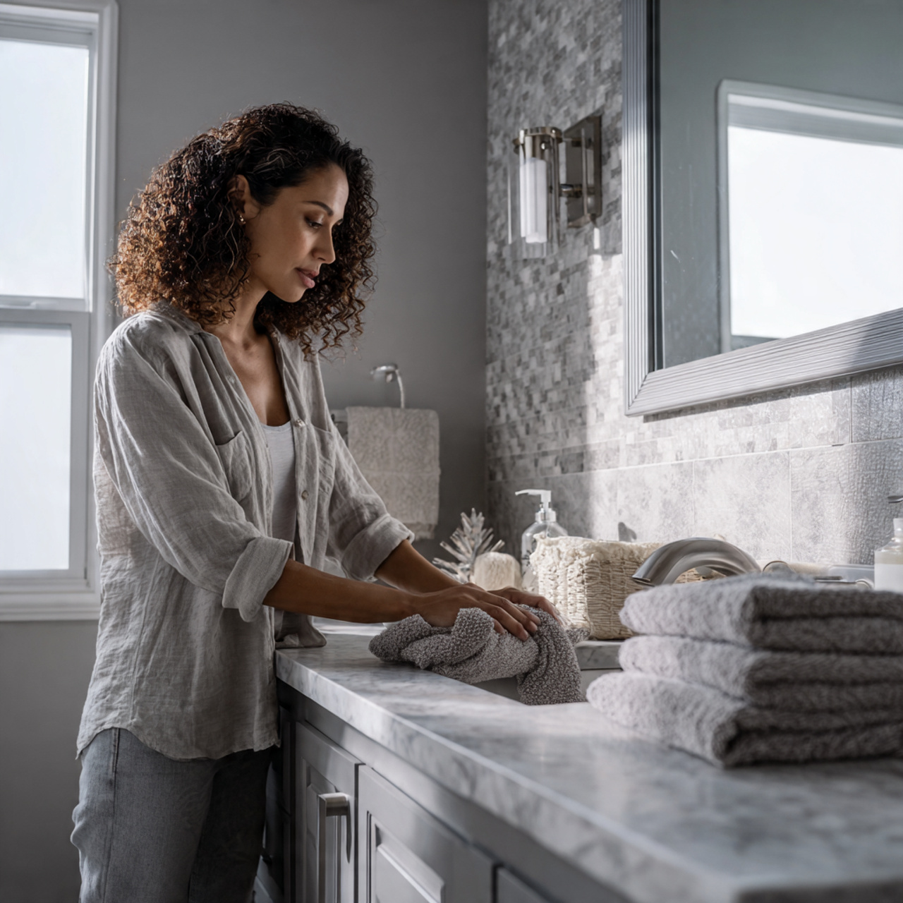 ultra realistic bathroom decor ideas centered on a