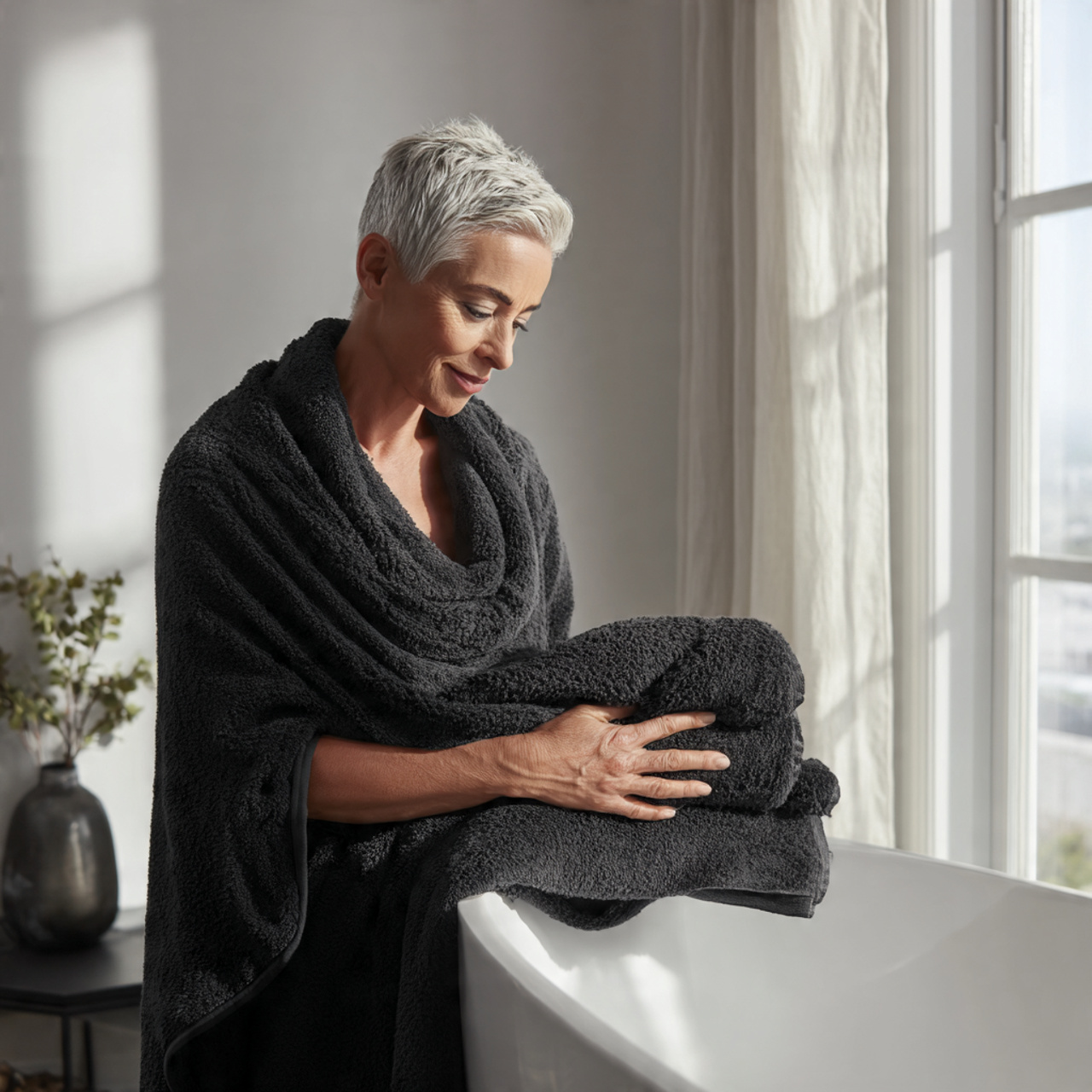 ultra realistic black and white bathroom decor ide 3