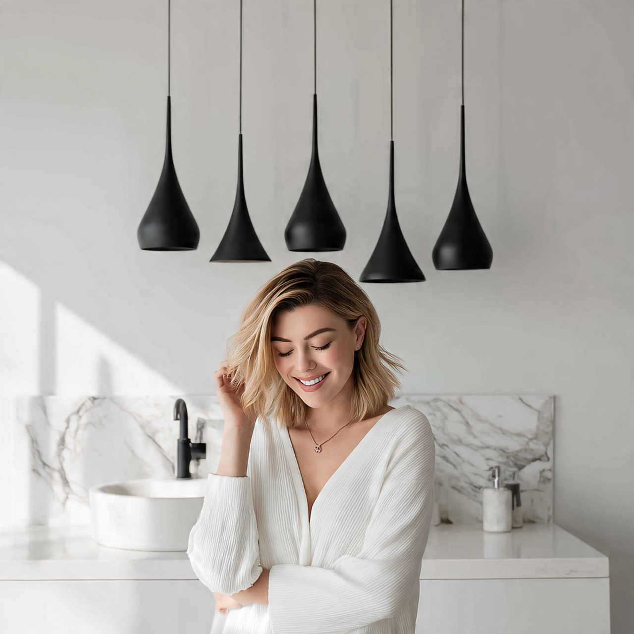 ultra realistic black and white bathroom decor ide 8