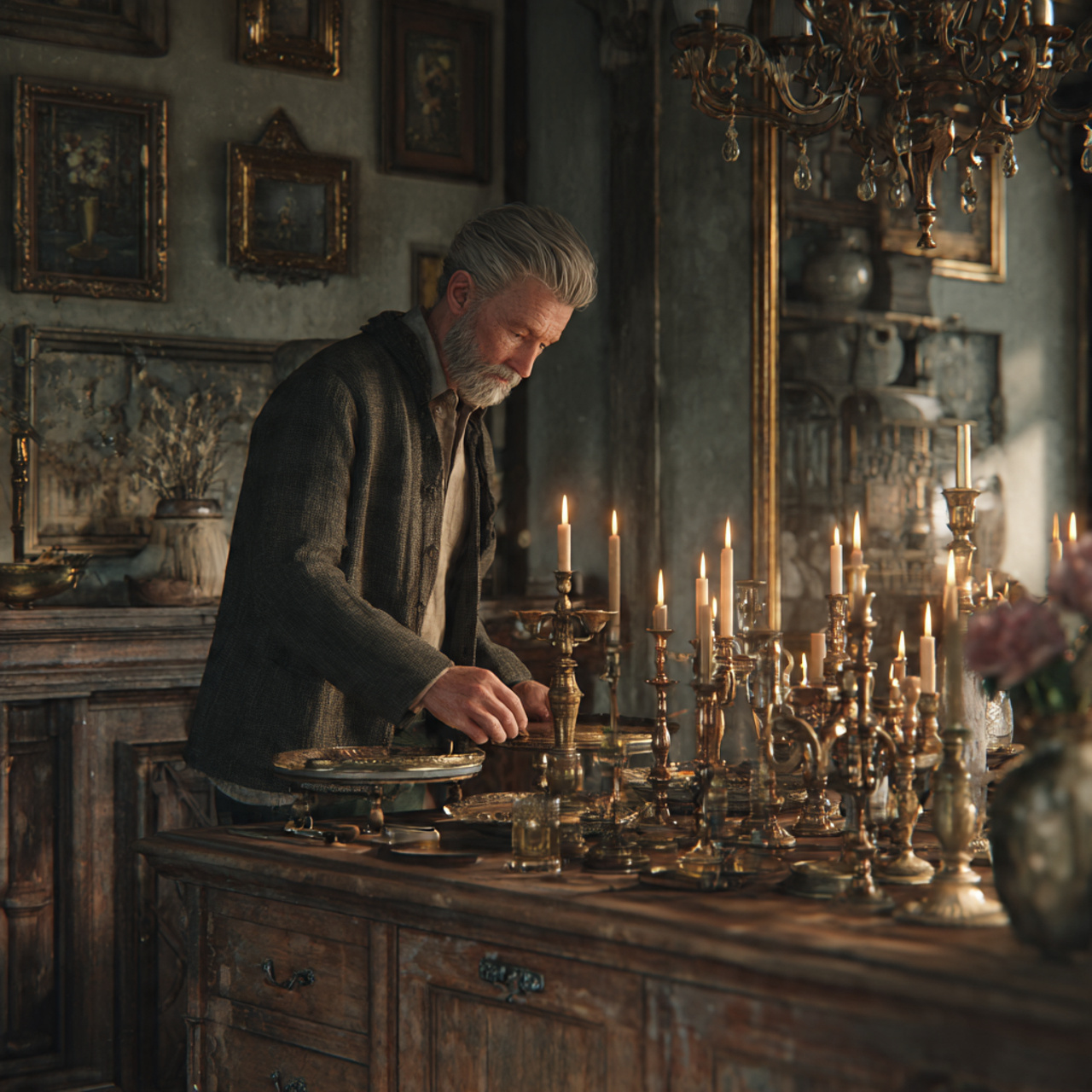 ultra realistic classic dining room scene emphasiz 1