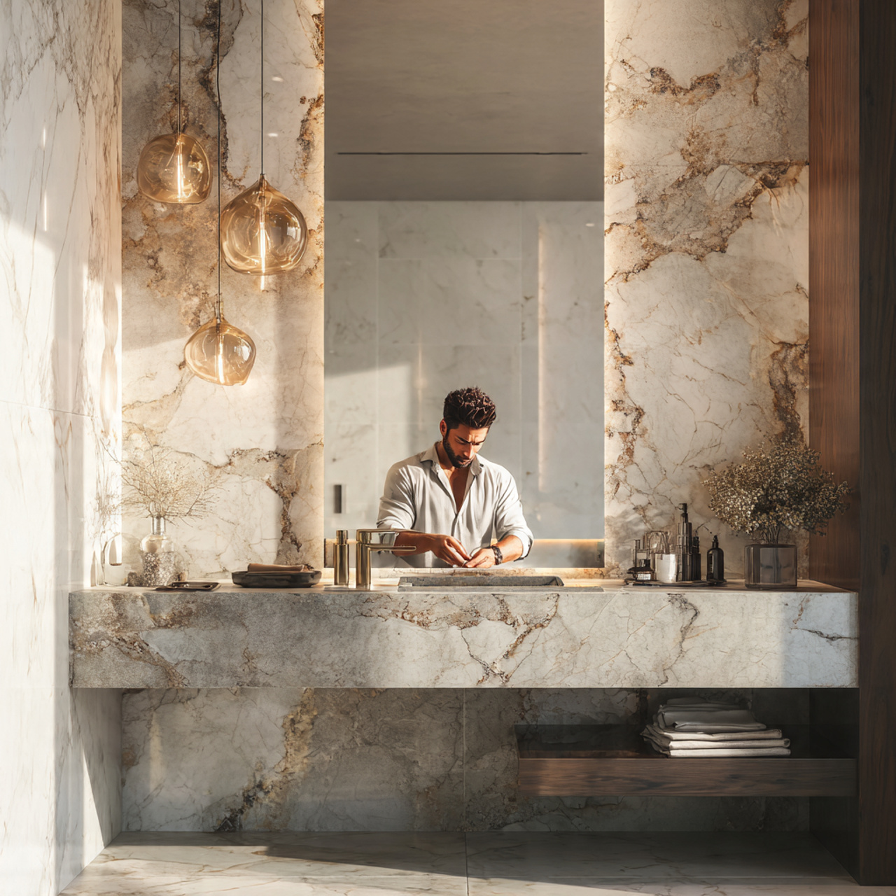 25 Modern Bathroom Decor Ideas for a Sleek & Stylish Upgrade 15 ultra realistic detailed interior image of modern