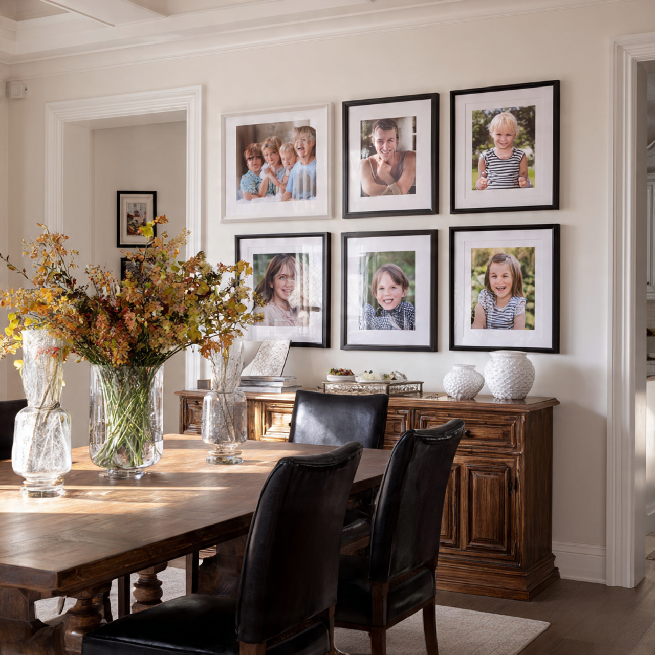 ultra realistic dining room photograph featuring d