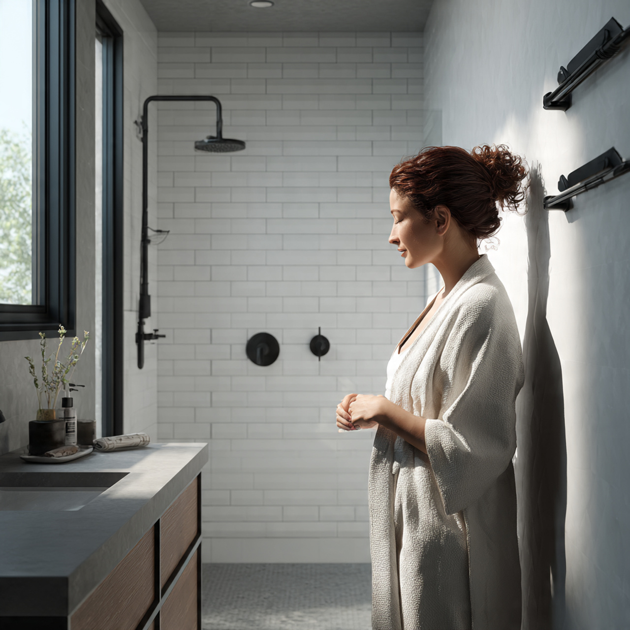 25 Modern Bathroom Decor Ideas for a Sleek & Stylish Upgrade 3 ultra realistic eye level interior shot of modern