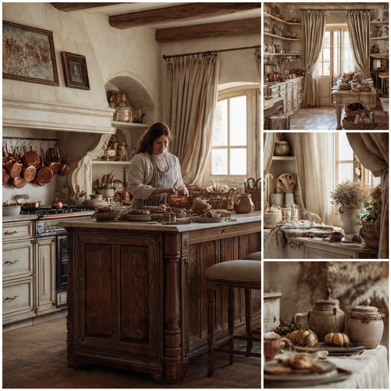 ultra realistic french provincial kitchen decor in