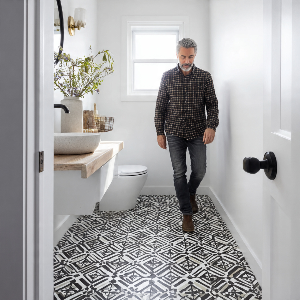 ultra realistic half bathroom decor ideas highligh 1