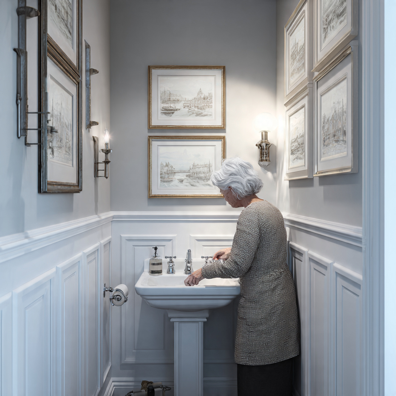 ultra realistic half bathroom decor ideas showcasi 1