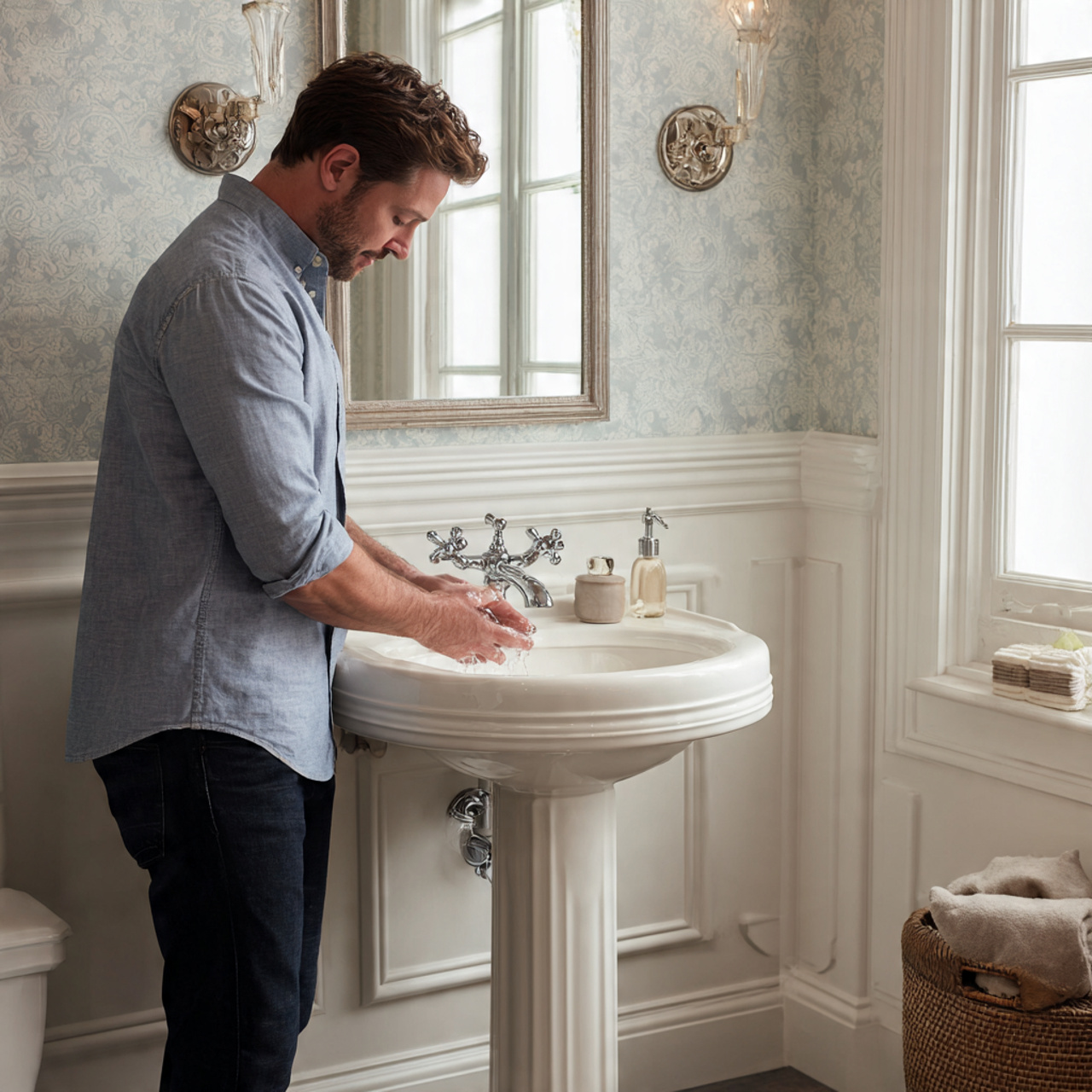 ultra realistic half bathroom decor ideas showcasi 2