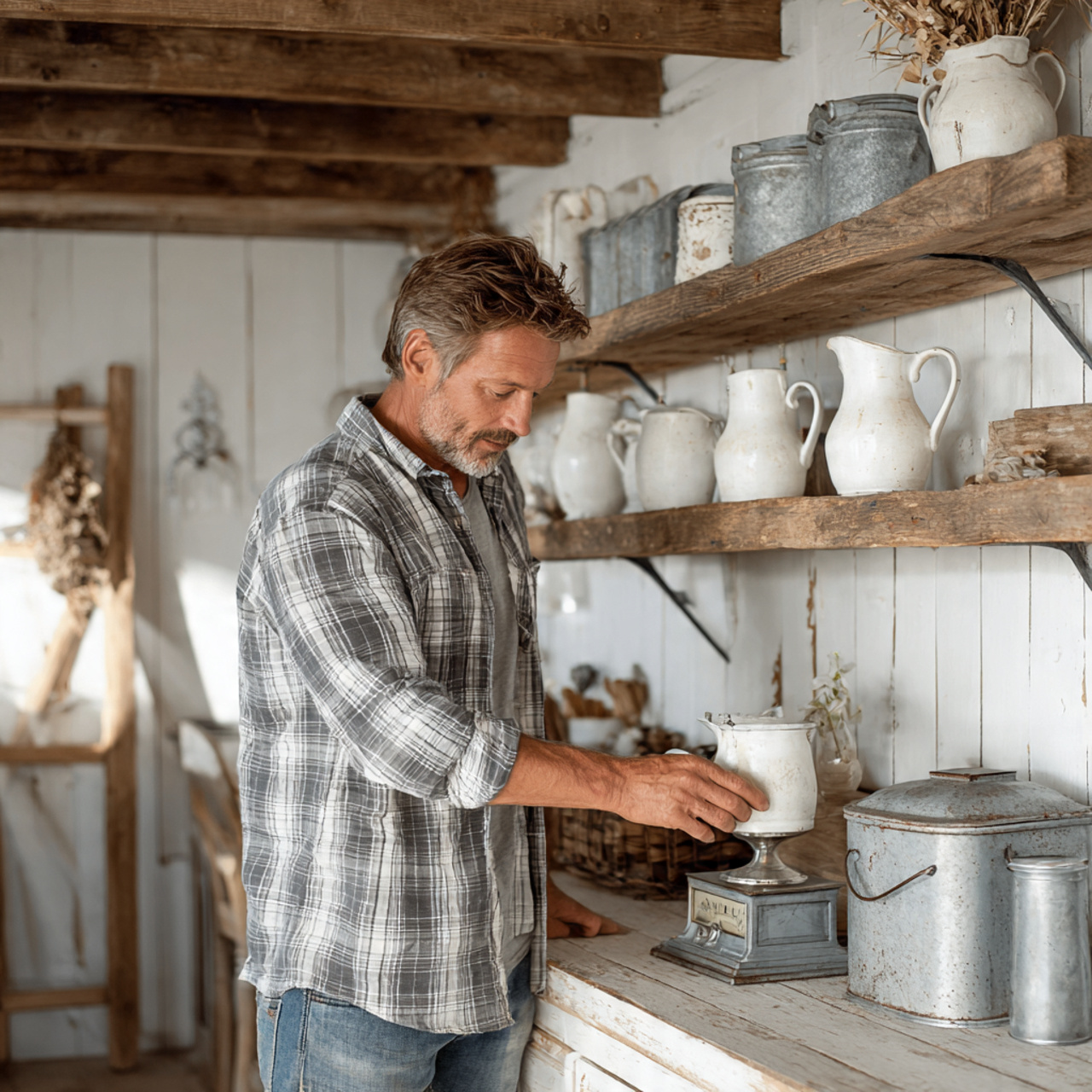 ultra realistic image of kitchen shelves decor ide 2