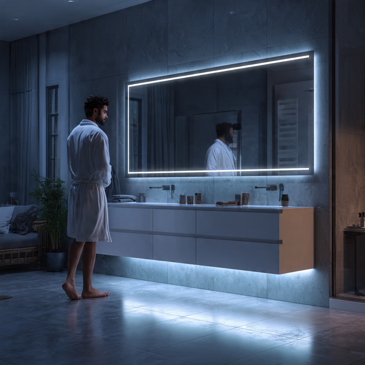 ultra realistic image of simple bathroom decor ide 4