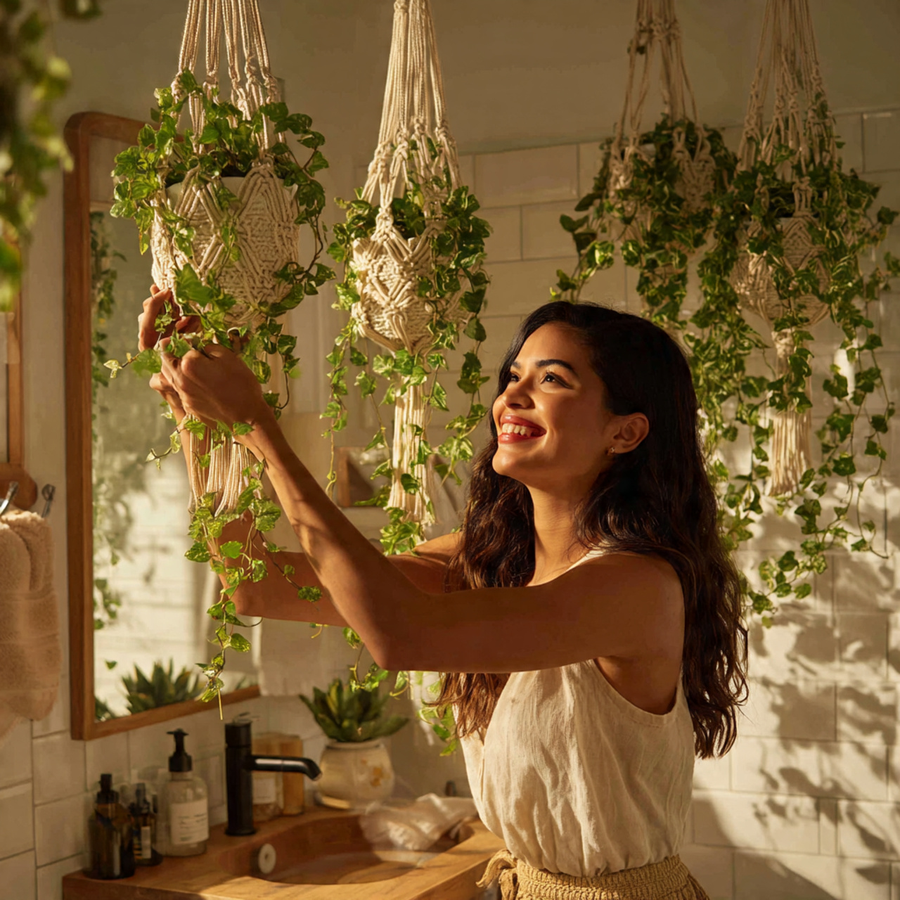 ultra realistic interior image of cute bathroom de