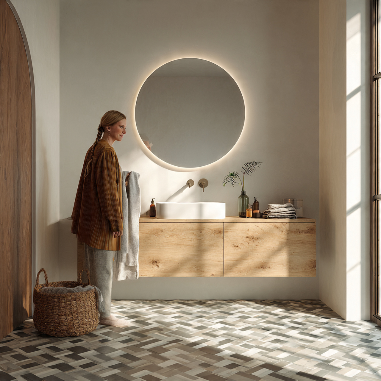 ultra realistic interior photo of bathroom decor i 2