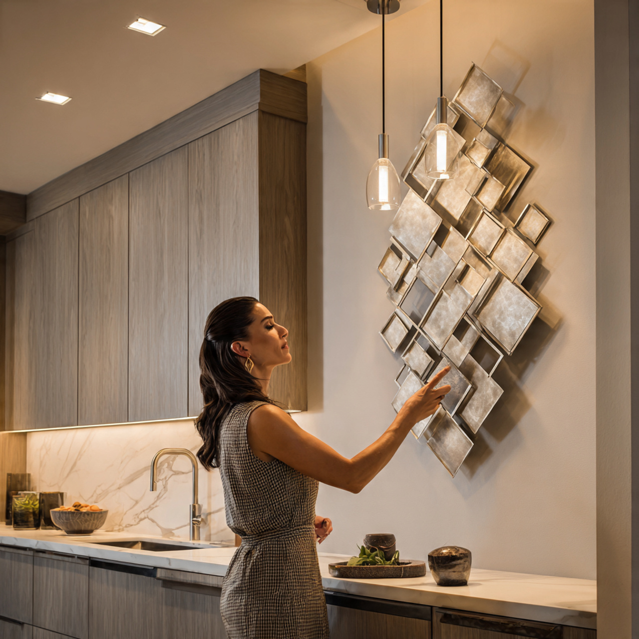 ultra realistic interior photo of kitchen wall dec 3