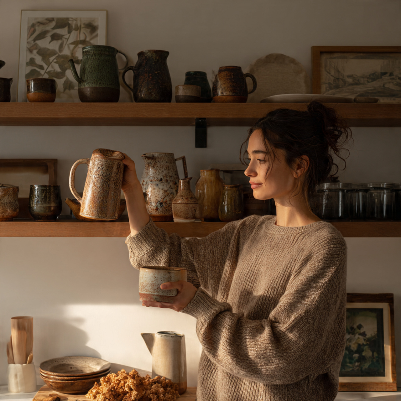 ultra realistic interior photo of small kitchen de