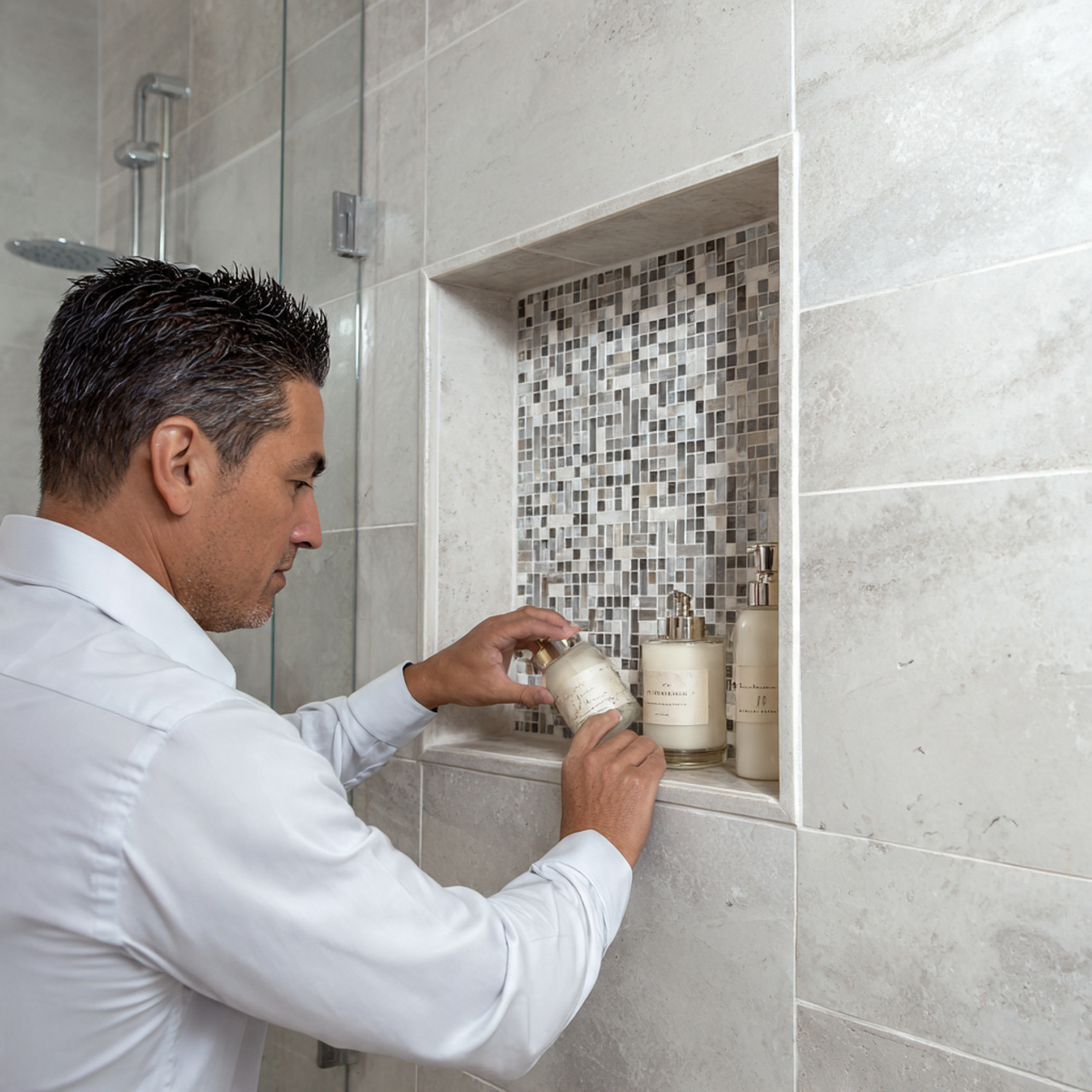 ultra realistic interior photograph of simple bath 1