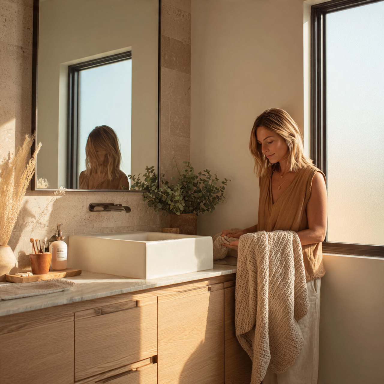 ultra realistic interior photography of bathroom d