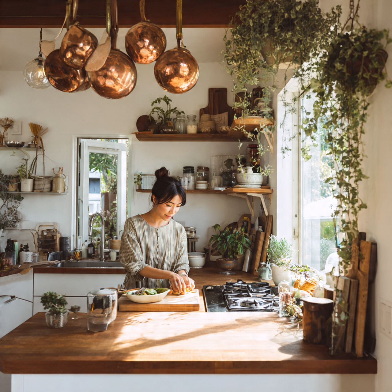 ultra realistic interior photography of small kitc