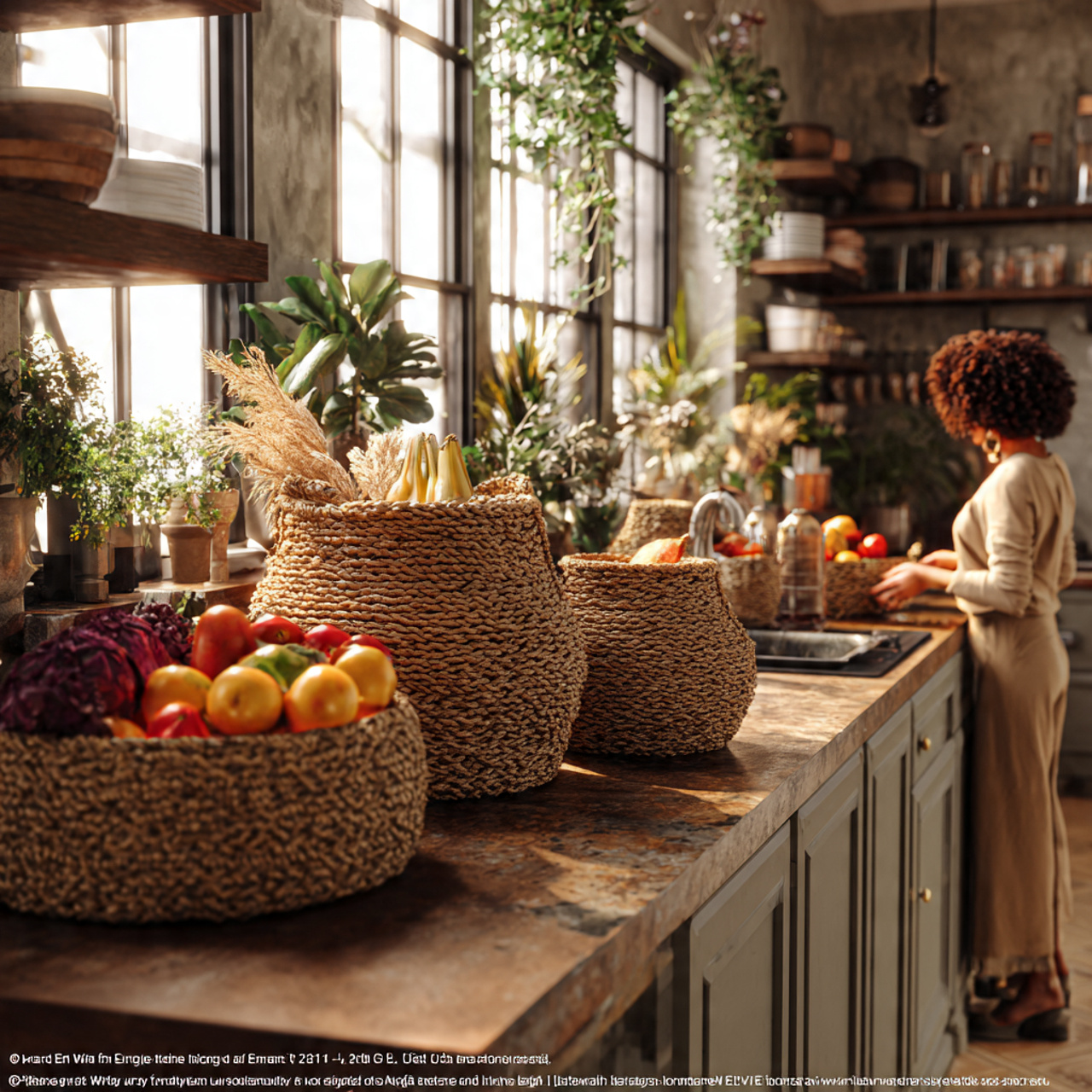 ultra realistic kitchen featuring kitchen counter