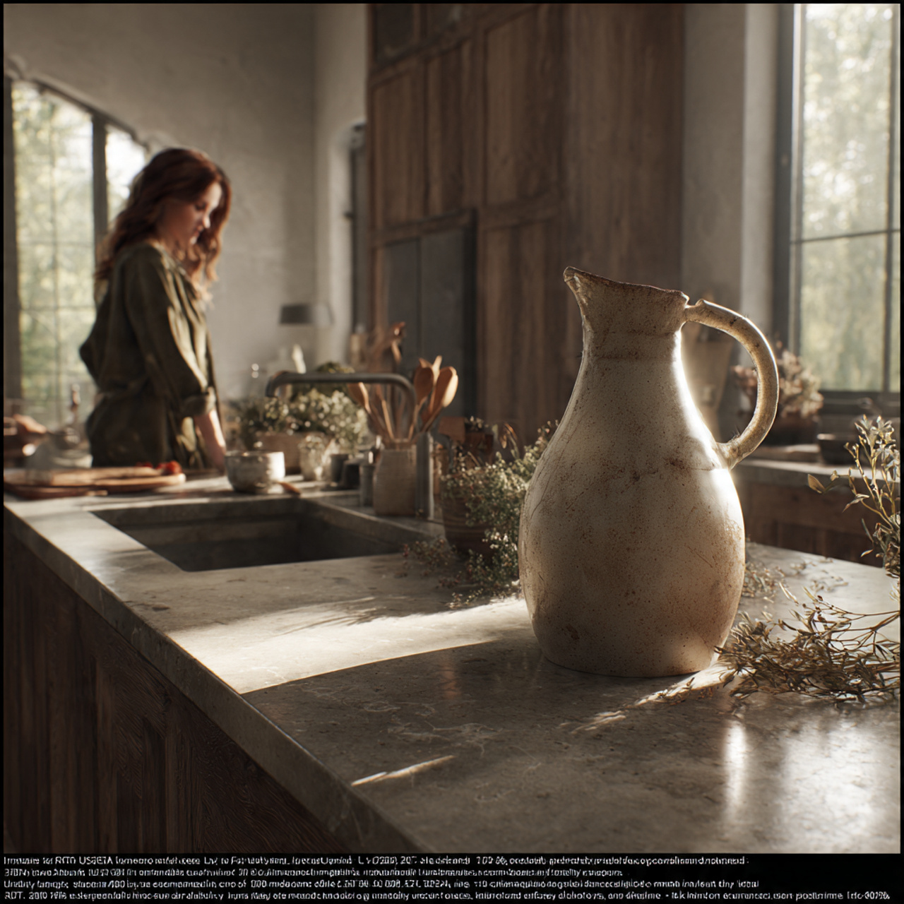 ultra realistic kitchen interior featuring kitchen