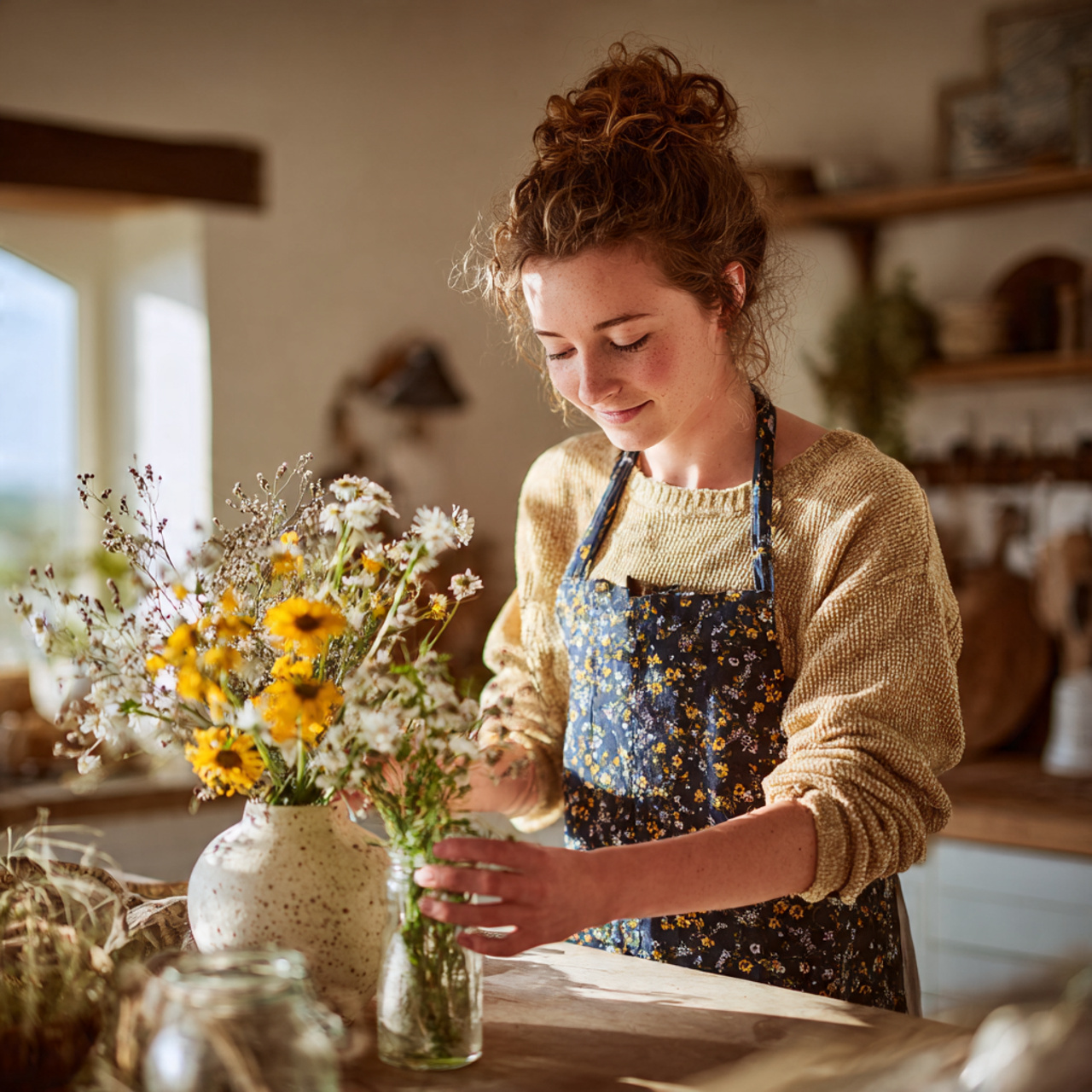 ultra realistic lifestyle photo of small kitchen d