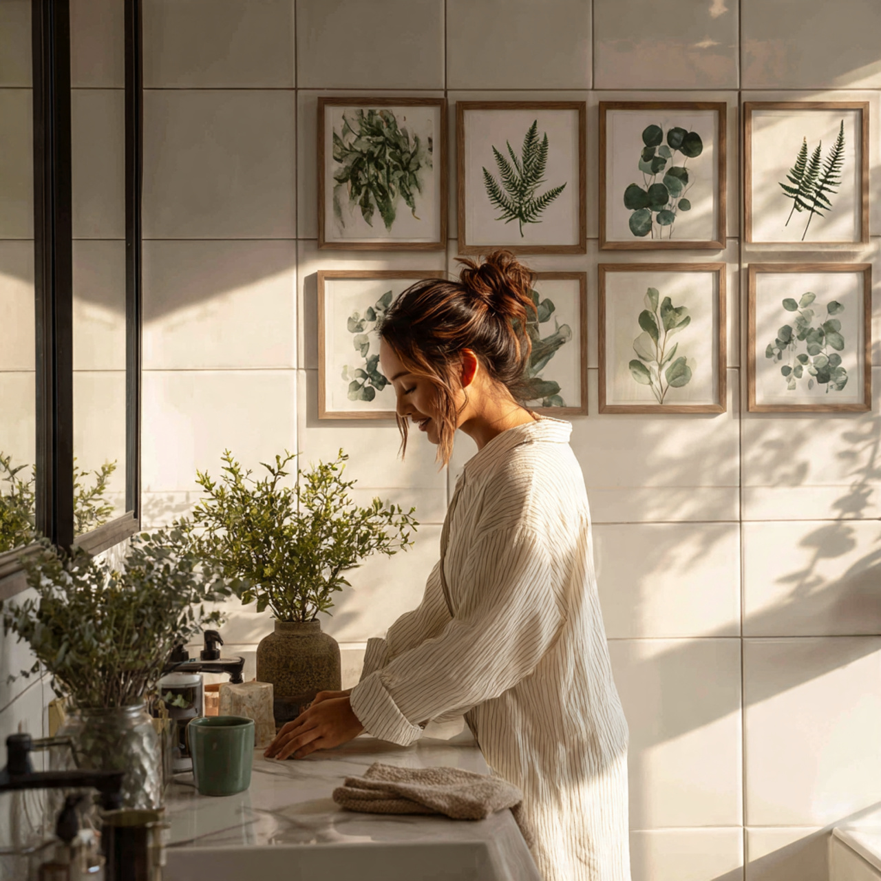 ultra realistic modern bathroom featuring bathroom 1