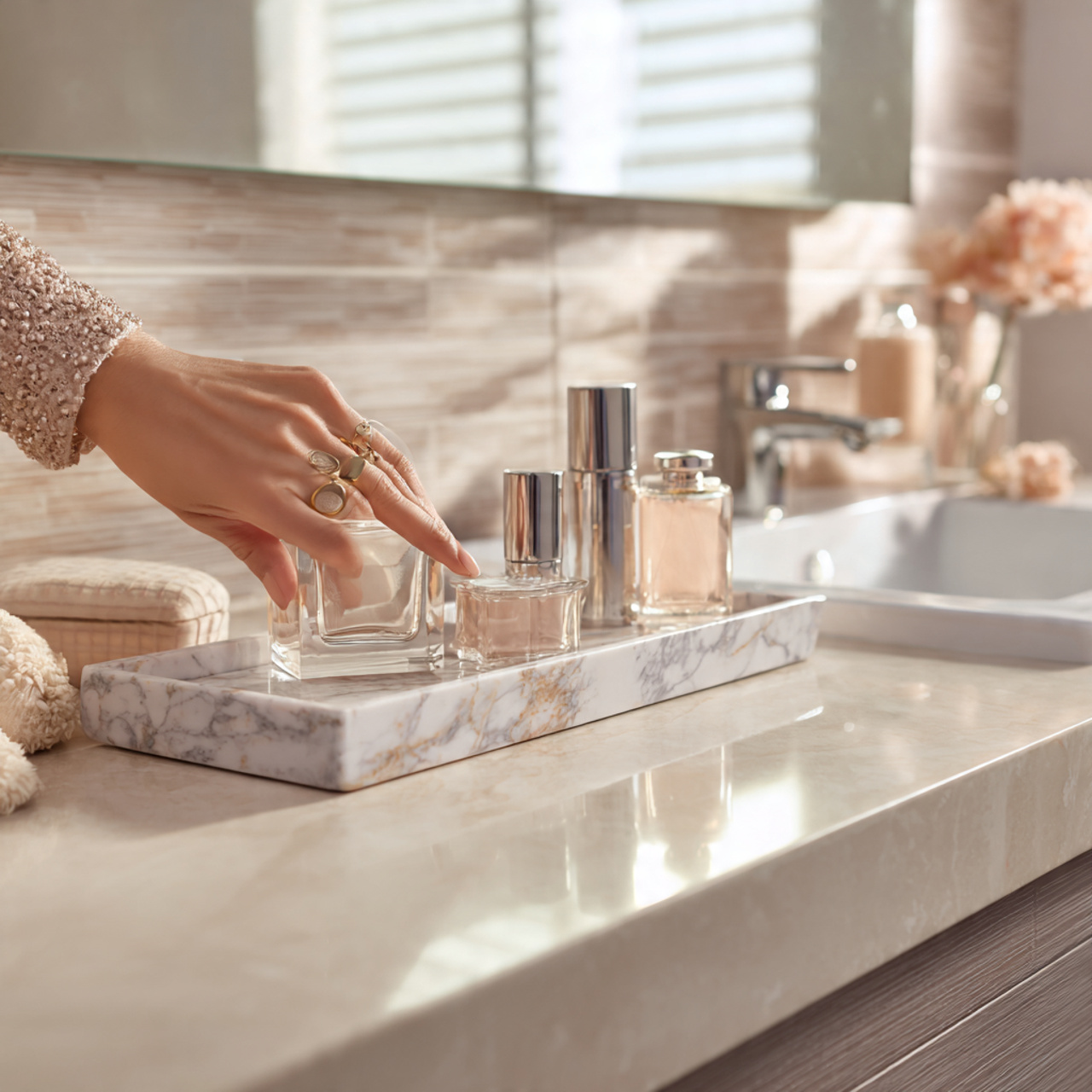 25 Bathroom Vanity Decor Ideas to Instantly Elevate Your Space 1 ultra realistic photo of bathroom vanity decor ide